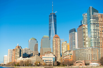 Obraz premium アメリカ合衆国のニューヨーク、マンハッタンなどの観光名所を旅行する風景 Scenery of traveling to New York City, Manhattan and other tourist attractions in the United States.