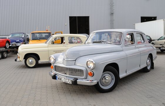 Warsaw, Poland - May 29, 2011: FSO Warszawa 223 sedan on display at the classic car exhibition MOTO NOSTALGIA.