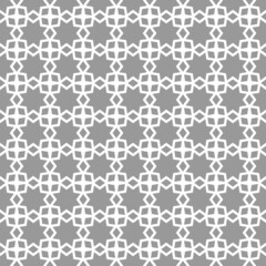 Monochrome arabic seamless pattern, oriental wallpaper