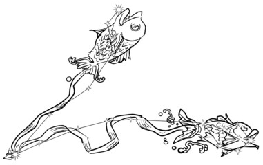 黄道十二星座-うお座の星座線