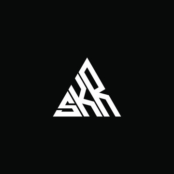 SKR letter logo creative design. SKR unique design
