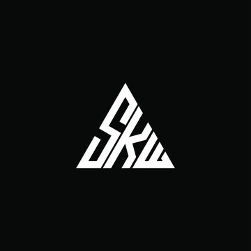 SKW letter logo creative design. SKW unique design