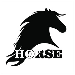horse head logo. logo vector