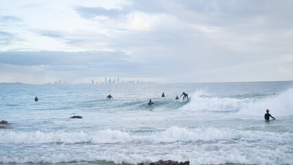 Naklejka premium seagulls on the beach