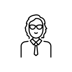 Dean vector outline icon style illustration. EPS 10 file
