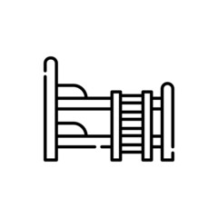 Dormitories vector outline icon style illustration. EPS 10 file