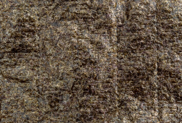 Texture of dry nori. Seaweed texture. Close up. Abstract background.