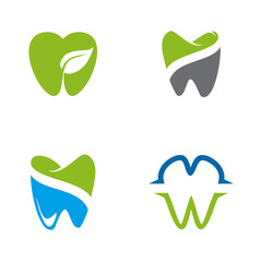 Obraz premium Teeth icon symbol logo design vector