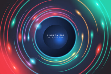 Neon colorful background, combination red and blue color, realistic abstract background.