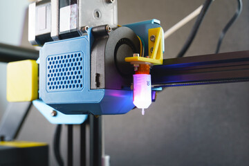 3D printer head with leveling tool