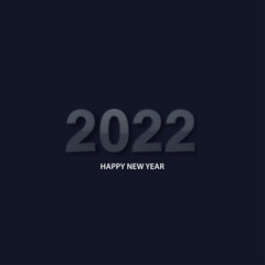Happy new year 2022 number on the background Vector