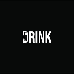 Drink teks logo vector image