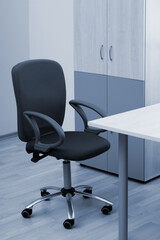 chairs and bookcase at modern office