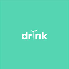 Drink teks logo vector image