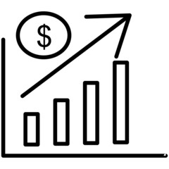 Growth Vector Line Icon Design