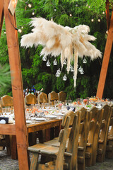 Rustic style Wedding or birthday table settings.