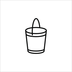bucket icon. Simple element illustration from construction tools concept. bucket editable symbol design on white background. eps 10