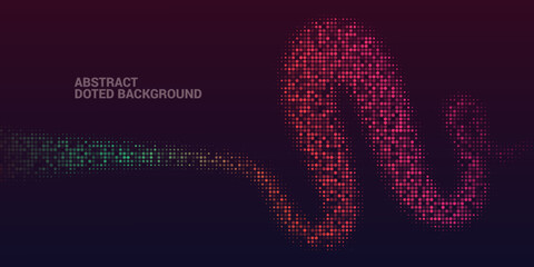 Abstract Liquid Shape Color Combinations Halftone Background