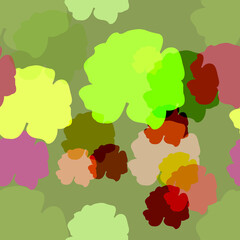 grey pink shaped flower vector seamless bright pattern multicolor