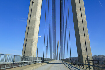 Obraz premium Helgelandsbrua ,Helgeland,Nordland county,Northern Norway,scandinavia,Europe an