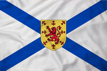 Flag of Nova Scotia, realistic 3d rendering with texture