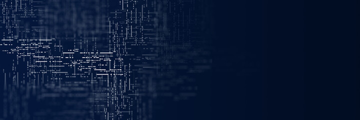 Abstract dark background with connecting dots and lines.