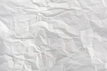 white crumpled paper texture background