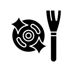 Clean motor after use black glyph manual label icon. Drone maintenance. Removing dirt from quadcopter body. Silhouette symbol on white space. Vector isolated illustration for product use instructions