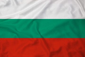 Flag of Bulgaria, realistic 3d rendering with texture