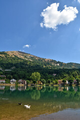 View of Lake Sirino, located in the province of Potenza, Italy.