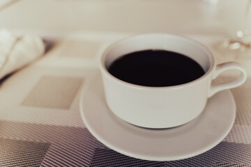 cup of coffee on a table