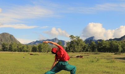 Woman on a mountain