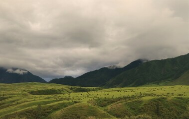 clouds over the mountains