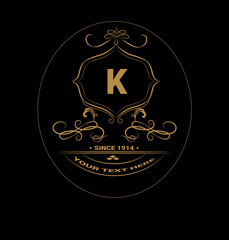 creative logo monogram royal gold template design