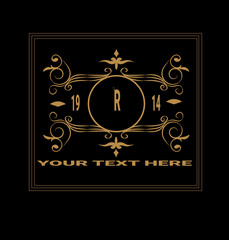 luxury gold creative logo monogram elegant