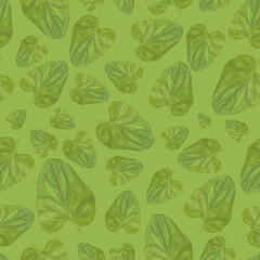 green muted leaf repeating pattern illustration, eco concept, freshness	
