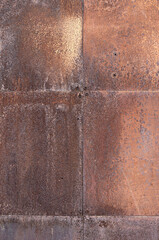 Rust metal texture background. Vertical crop. Close up.