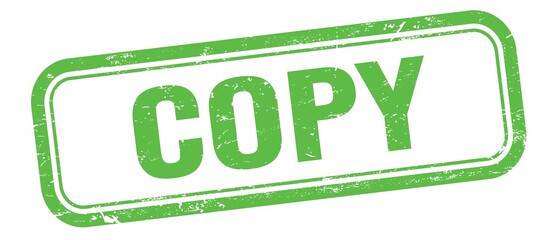 COPY text on green grungy vintage stamp.