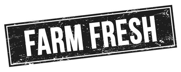 Fototapeta premium FARM FRESH text on black grungy rectangle stamp.