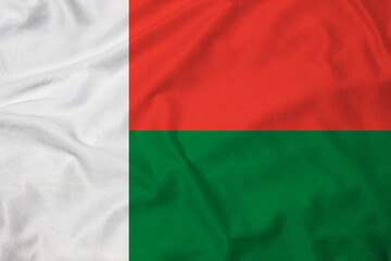 Flag of Madagascar, realistic 3d rendering with texture