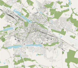 map of the city of Khmelnytskyi, Ukraine