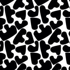 Trendy seamless pattern with graphic abstract geometric shapes. Avant-garde puzzle style. Geometric wallpaper for children books, cover design.