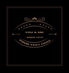 luxury gold vintage monogram logo elegant1