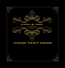 luxury gold vintage monogram logo elegant