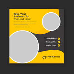 Corporate business Instagram post template banner. Creative business social media banner template design. 