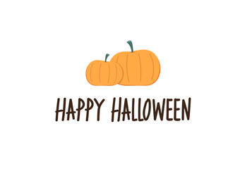 Pumpkin vector. Pumpkin on white background. Halloween poster.