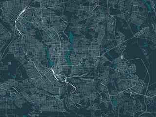 map of the city of Donetsk, Ukraine