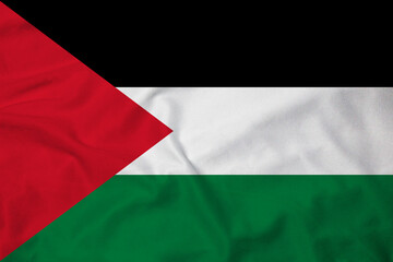 Flag of Palestine, realistic 3d rendering with texture