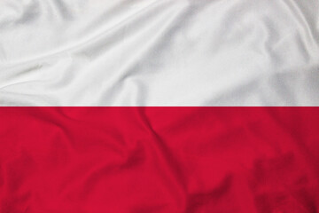 Flag of Poland, realistic 3d rendering with texture