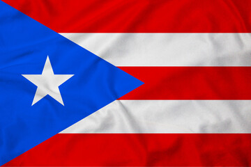 Flag of Puerto Rico, realistic 3d rendering with texture